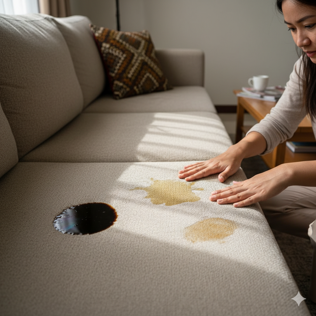 Mengenal Lebih Jauh Jenis Noda Minyak pada Sofa