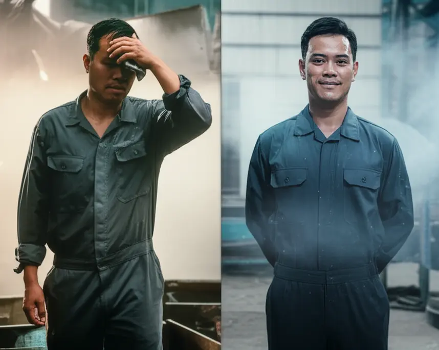 Baju Satuan Custom Anti-Panas & Anti-Debu: Solusi Ideal Pekerja Manufaktur Bekasi