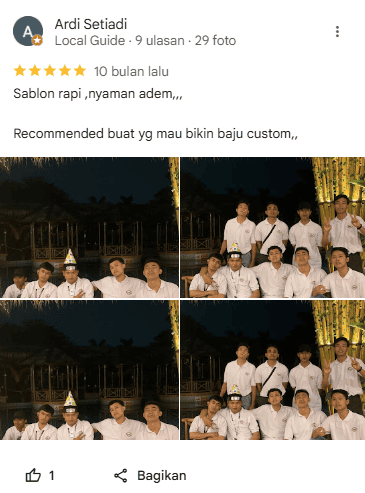 Review Pengguna Jasa Sablon DTF dari Dr Tone