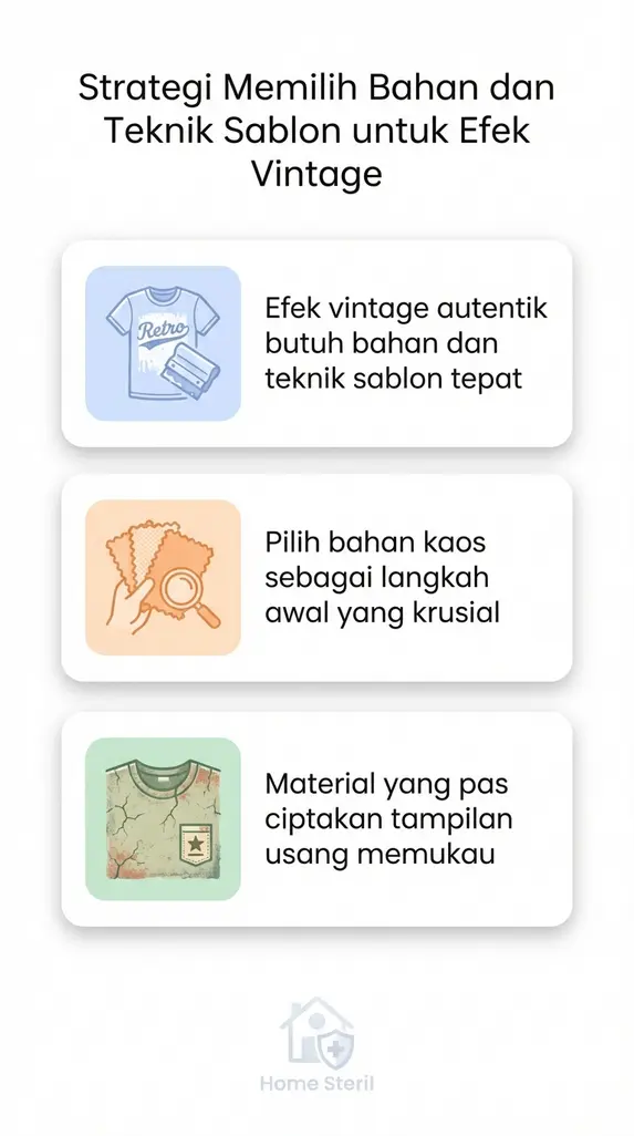 Strategi Memilih Bahan dan Teknik Sablon untuk Efek Vintage