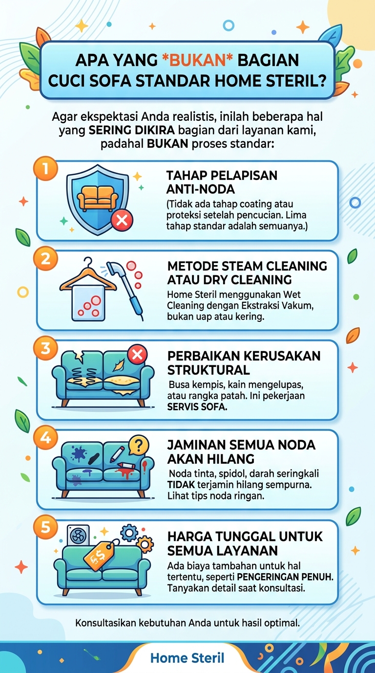 Infografik : Apa Yang Bukan Bagian Cuci Sofa Standar Home Steril?