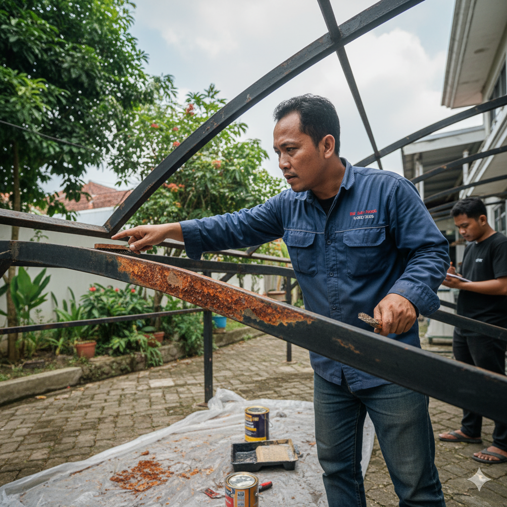 Kanopi Besi Berkarat? Jangan Panik, Ini Solusi Jitu dan Perawatan Awet di Jabodetabek!