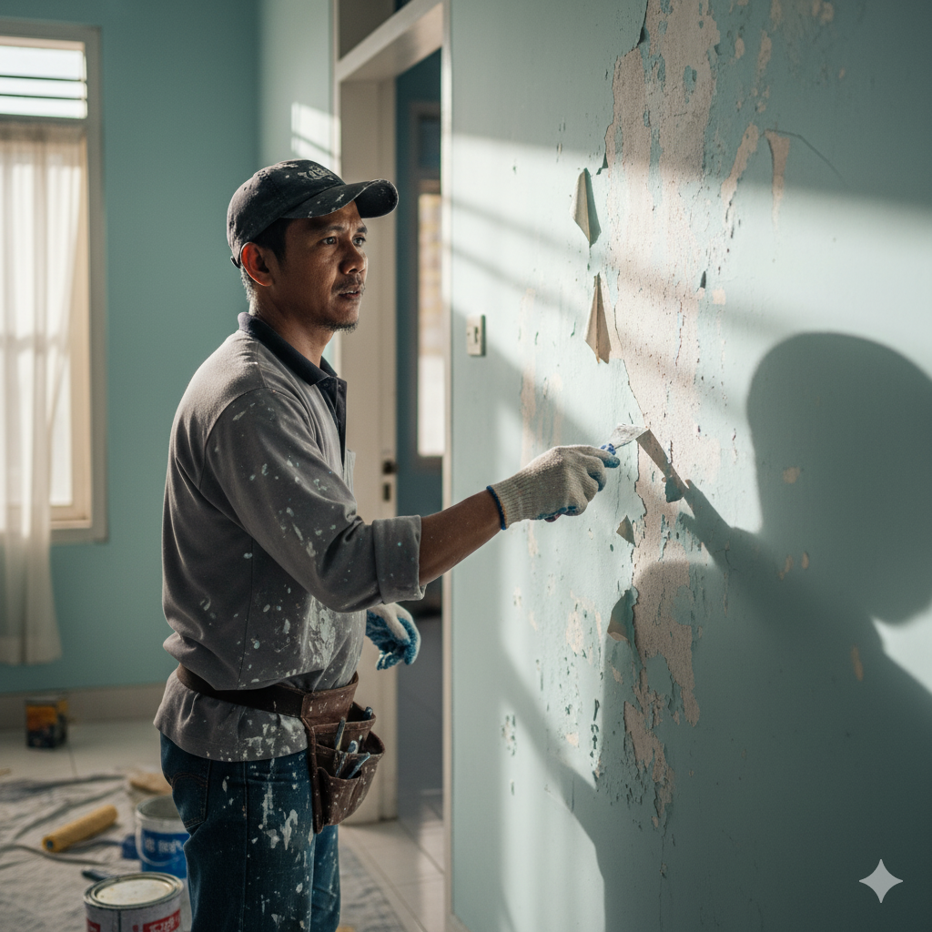 Warna Cat Pudar atau Mengelupas