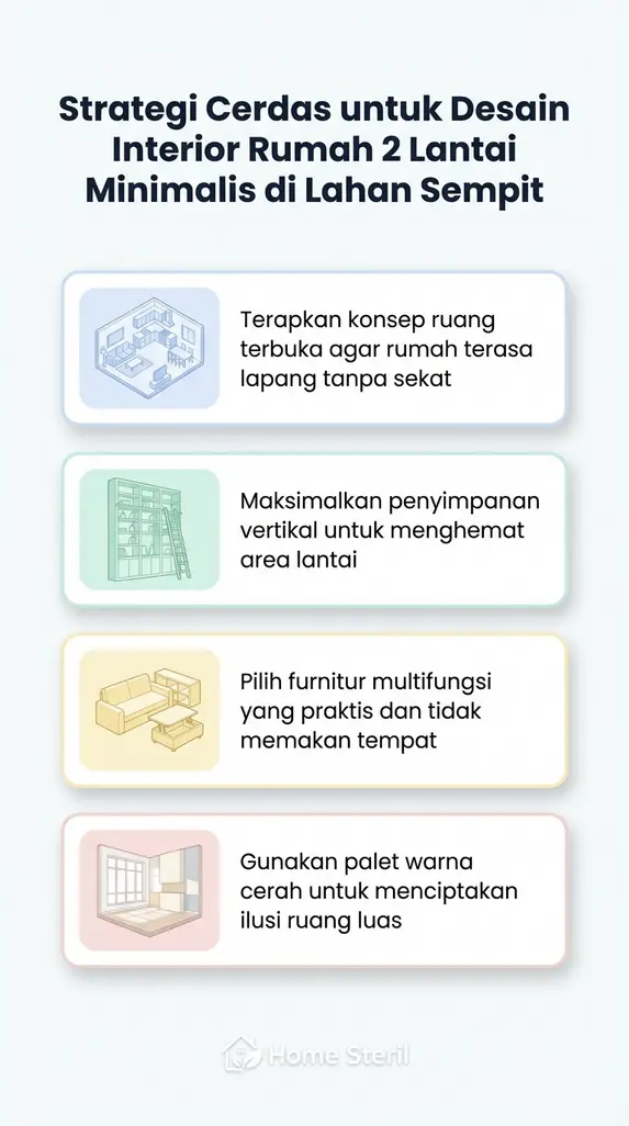 Strategi Cerdas untuk Desain Interior Rumah 2 Lantai Minimalis di Lahan Sempit