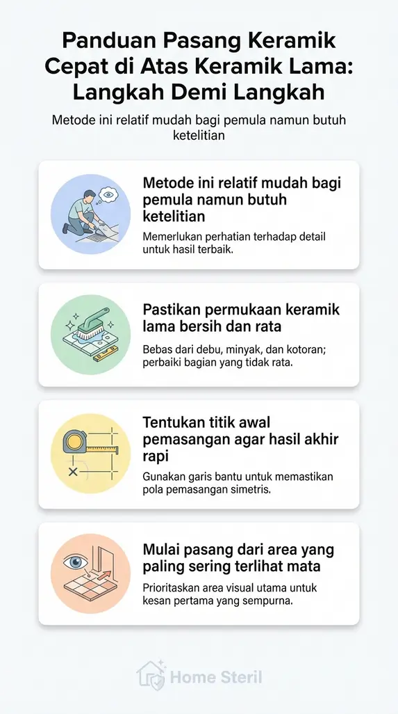 Panduan Pasang Keramik Cepat di Atas Keramik Lama: Langkah Demi Langkah