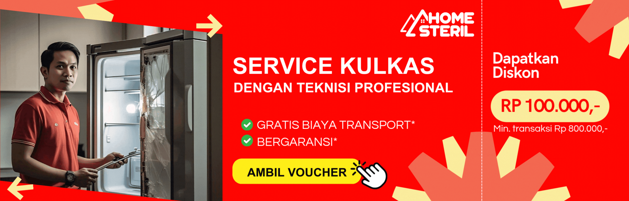 Promo Jasa Service Kulkas di Home-steril.com