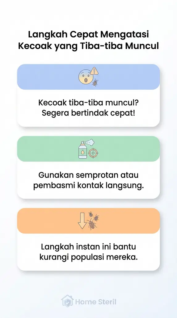 Langkah Cepat Mengatasi Kecoak yang Tiba-tiba Muncul