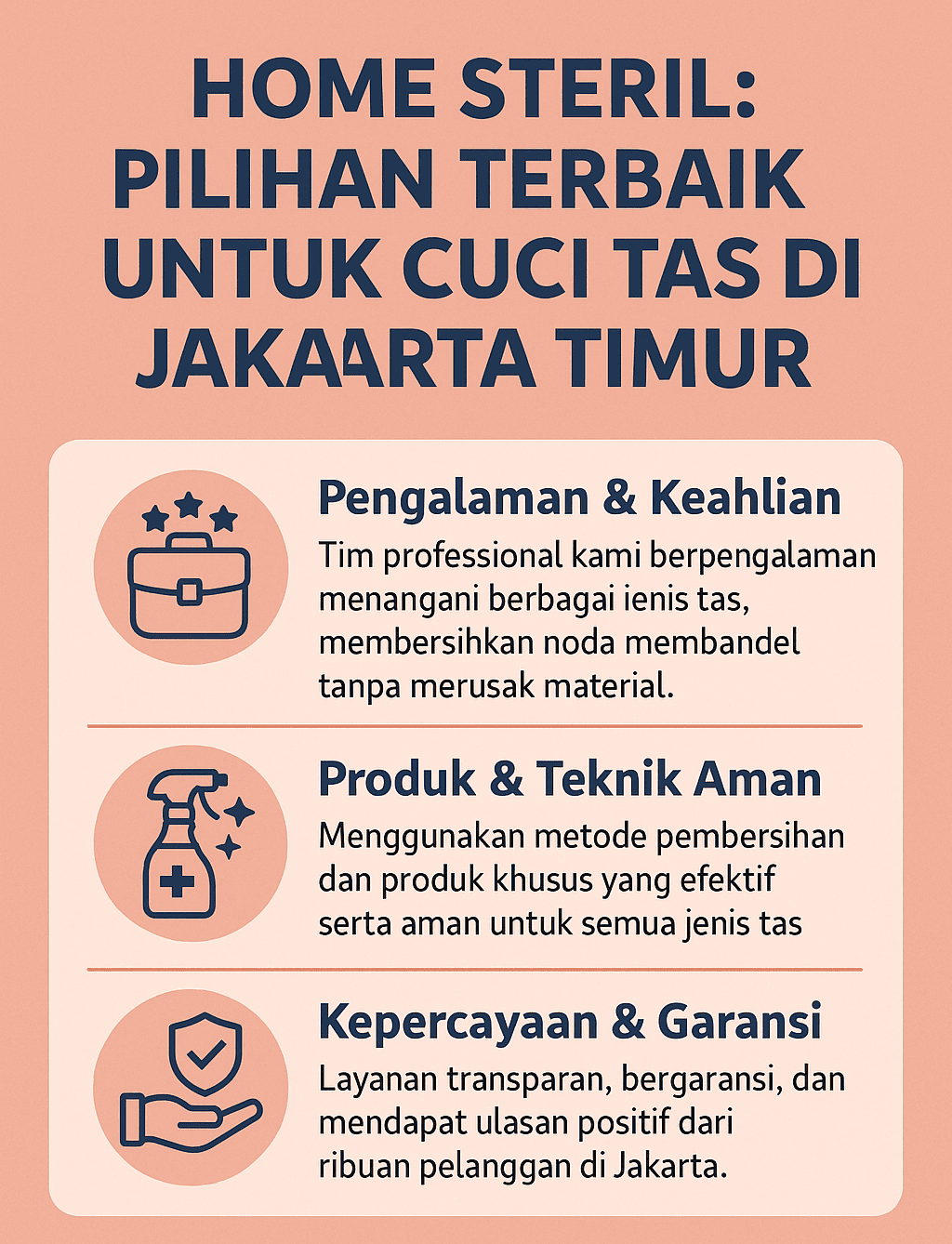 Infografik: Home Steril: Pilihan Terbaik Untuk Cuci Tas Di Jakarta Timur