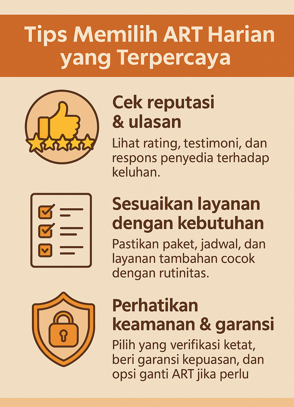 Infografik: Tips Memilih ART Harian yang Terpercaya