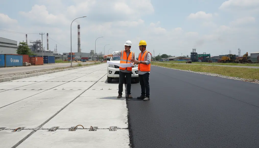 Pilihan Material: Rigid Pavement vs Flexible Pavement untuk Jalan Pabrik
