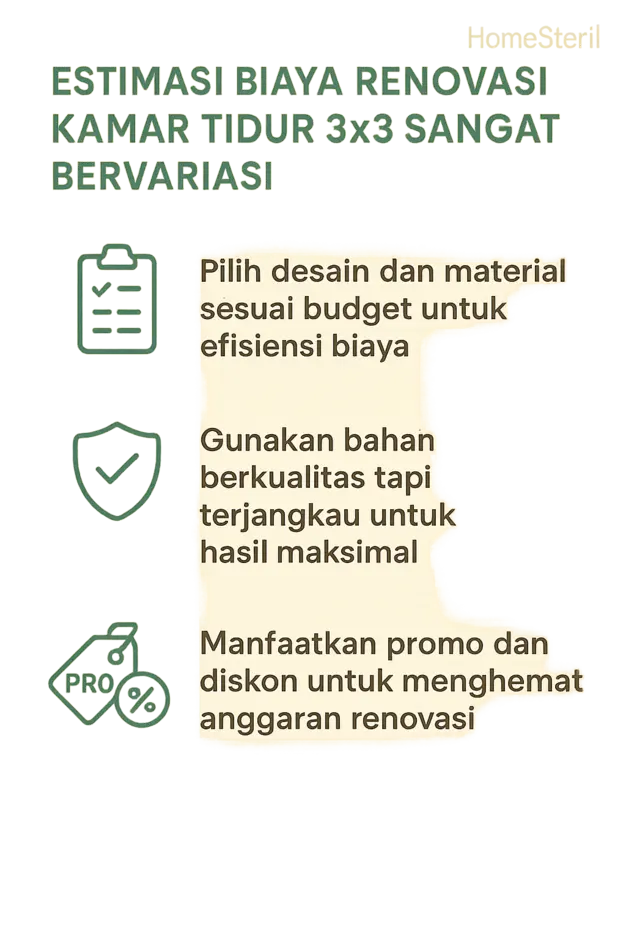 Estimasi Biaya Renovasi Kamar Tidur 3x3 & Cara Menghemat Anggaran