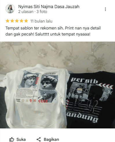 Review Pelanggan dr-tone.art (Kaos Custom untuk Hadiah)