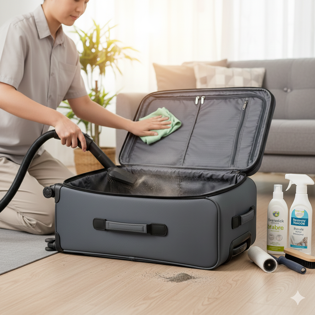 Menghilangkan Bau Apek di Bagian Dalam Koper