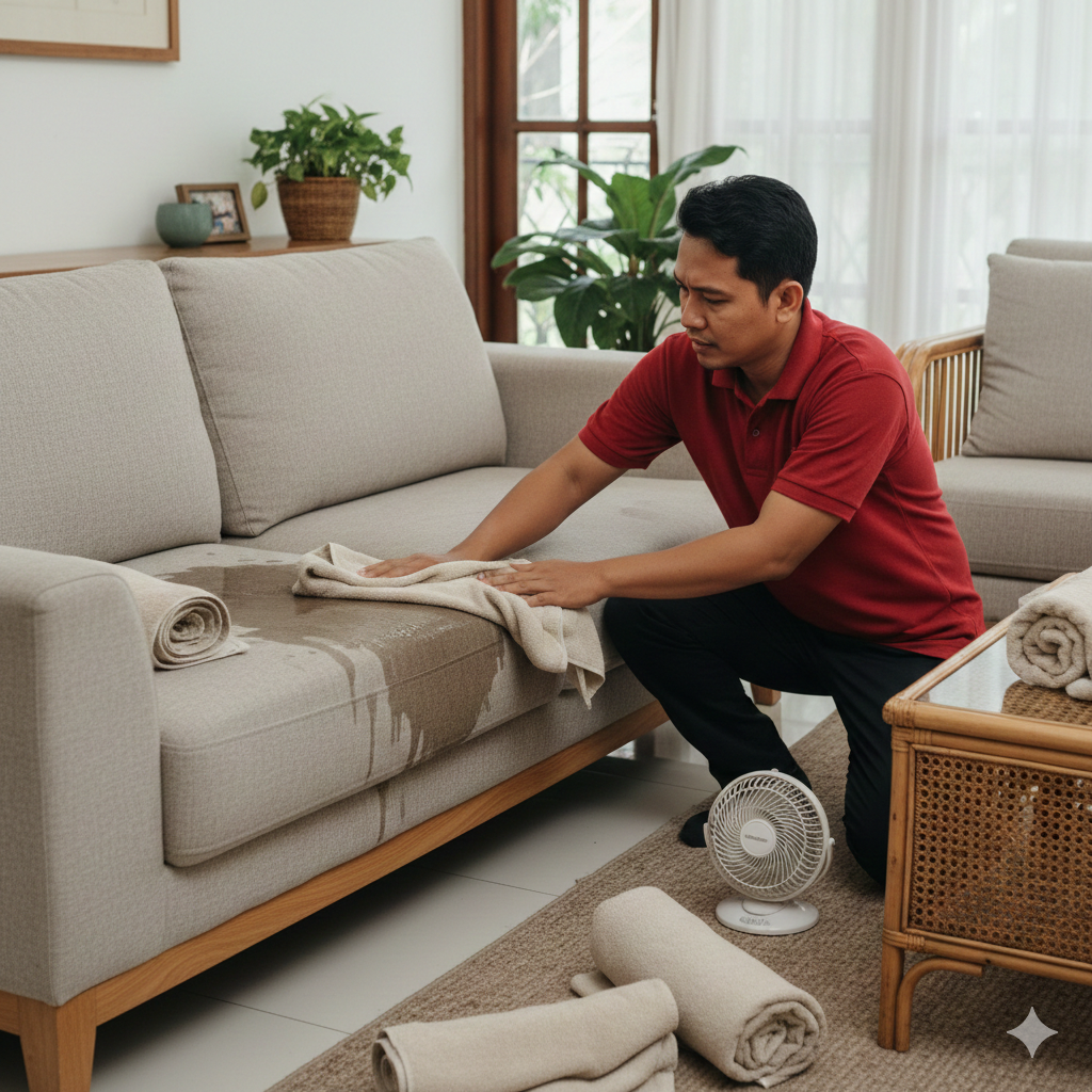 Mengapa Penting Menangani Sofa yang Basah dengan Cepat?