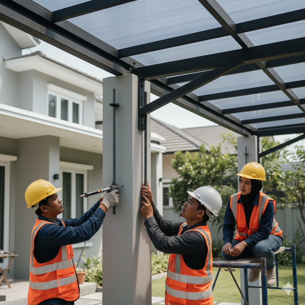 Pentingnya Sambungan Baut dan Angkur Kimia Kanopi