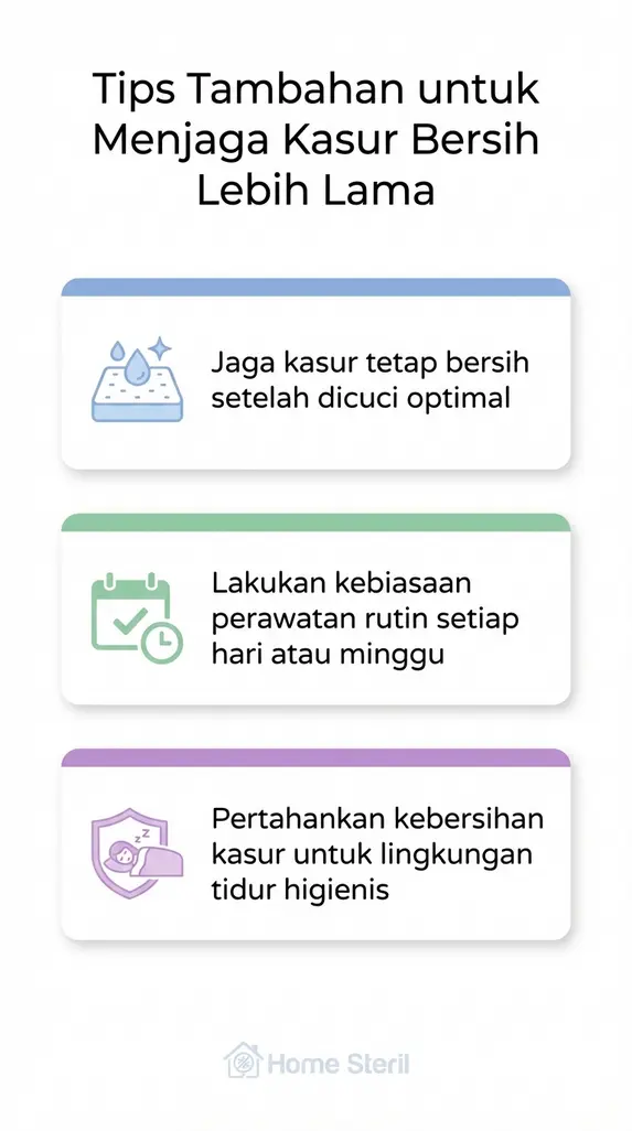 Tips Tambahan untuk Menjaga Kasur Bersih Lebih Lama