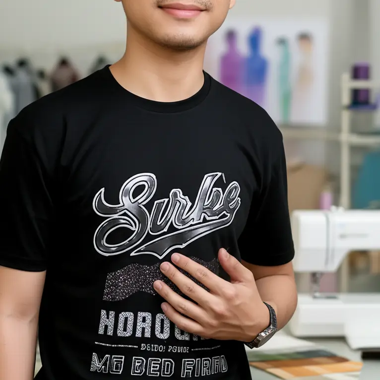 Sablon Kaos Tinta Efek Khusus: Timbul, Glitter, & Suede untuk Produk Premium Anda.
