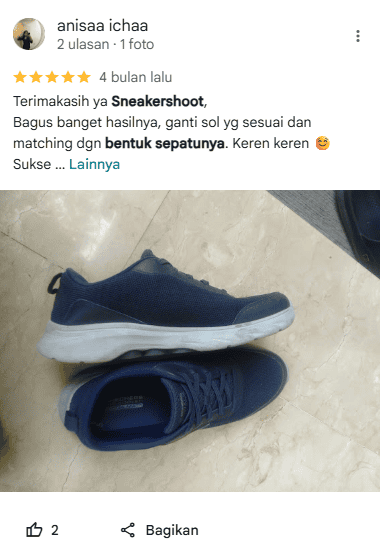 Review Pelanggan Reparasi Sol Sepatu di Sneakershoot.id