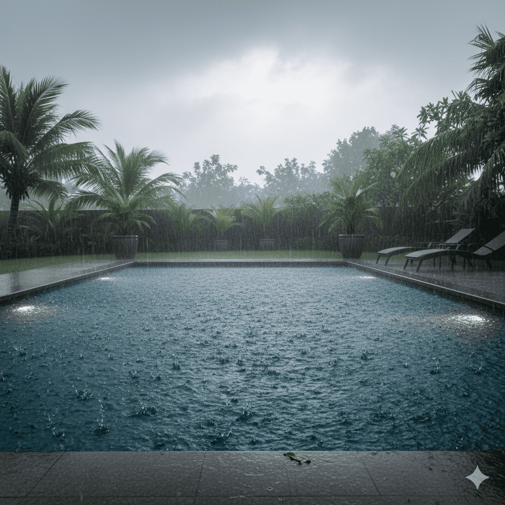 Menjaga Kolam Renang Saat Musim Hujan
