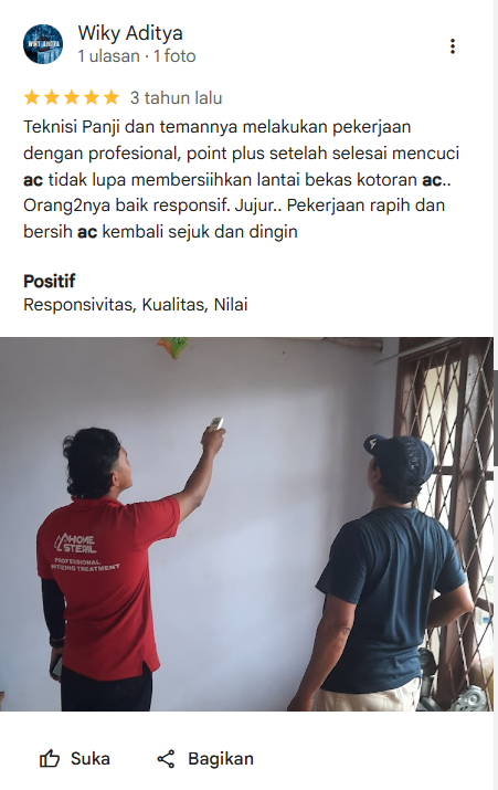 Review Cuci AC Di Home Steril
