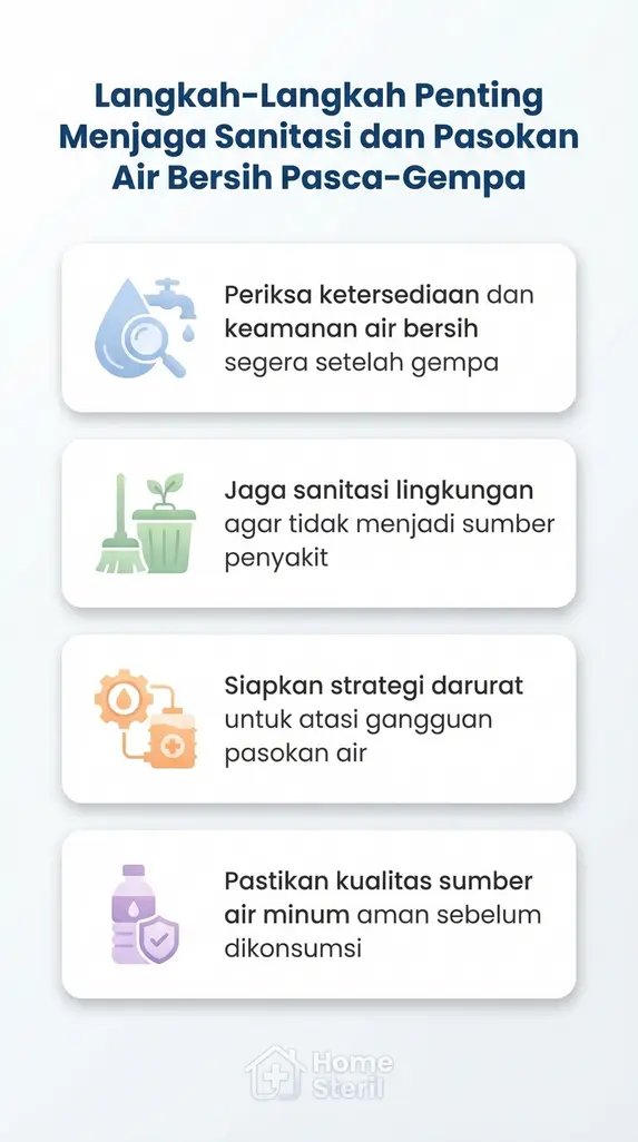 Langkah-Langkah Penting Menjaga Sanitasi dan Pasokan Air Bersih Pasca-Gempa