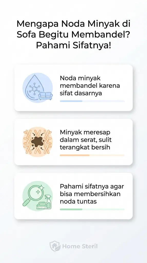 Mengapa Noda Minyak di Sofa Begitu Membandel? Pahami Sifatnya!