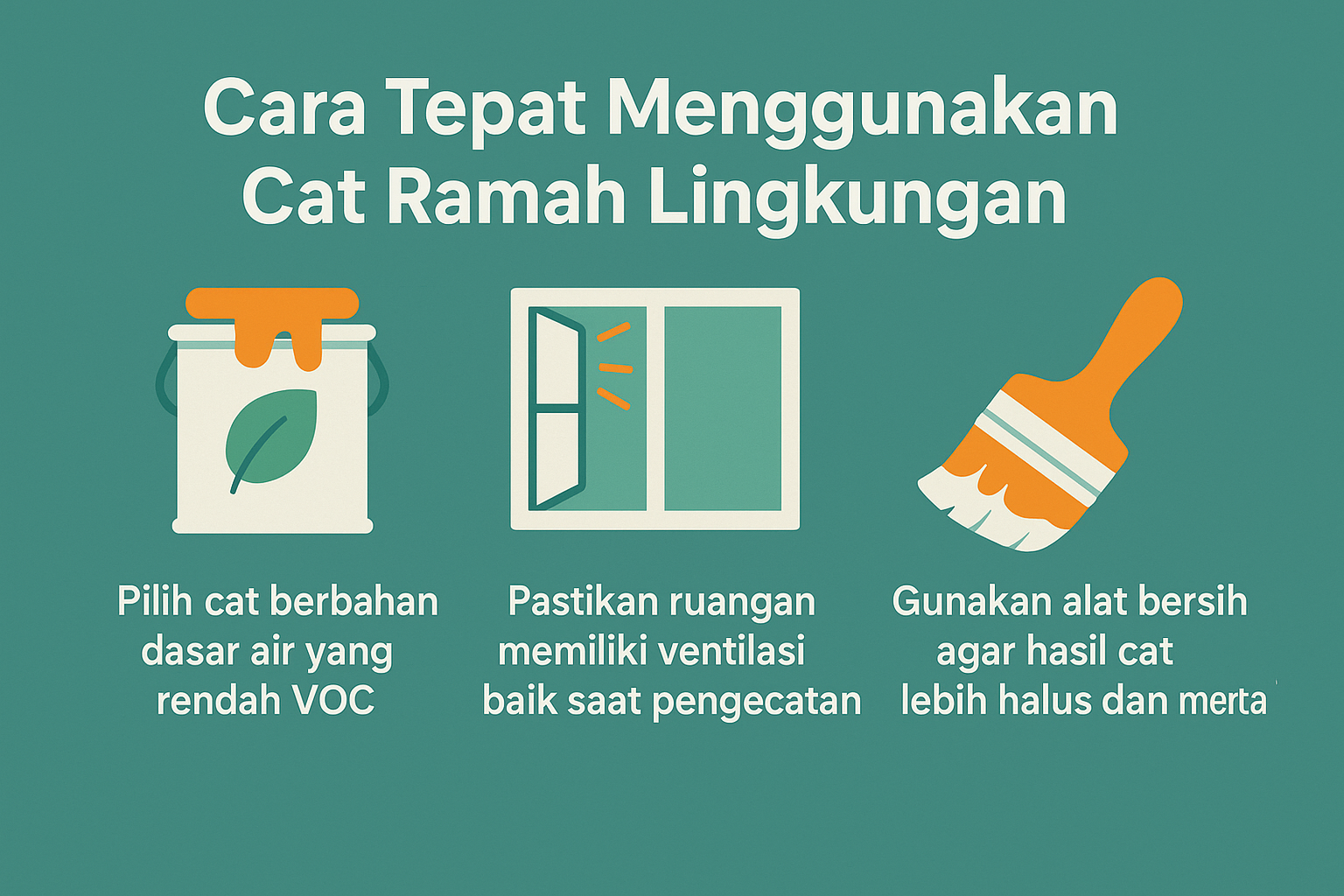 Infografik:Cara Tepat Menggunakan Cat Ramah Lingkungan