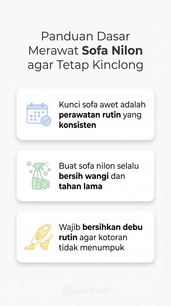 Panduan Dasar Merawat Sofa Nilon agar Tetap Kinclong