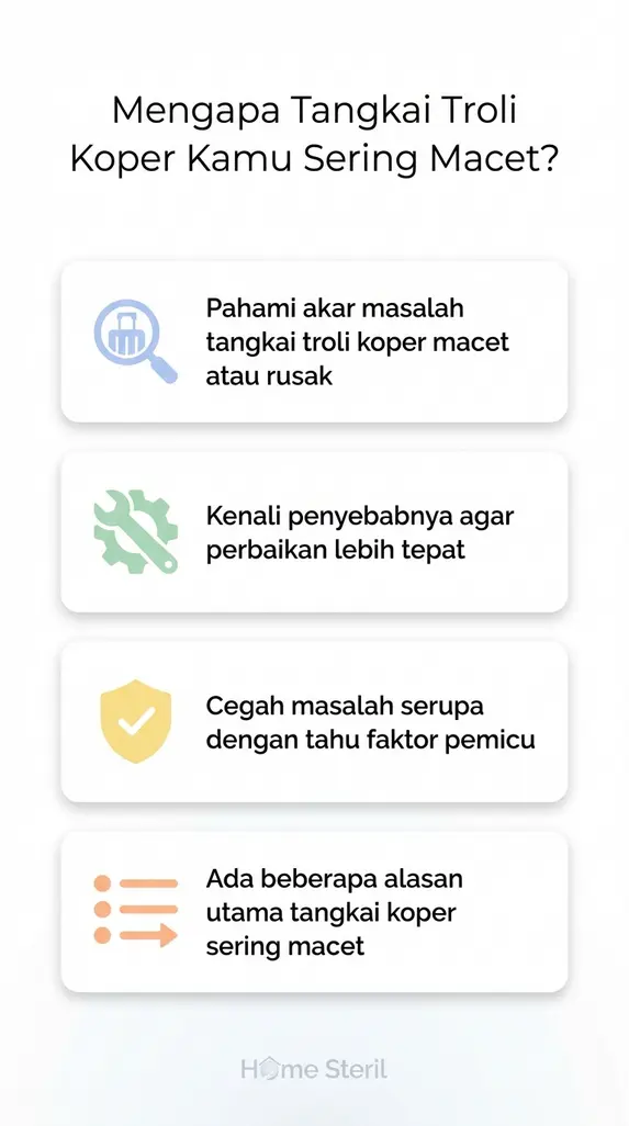 Mengapa Tangkai Troli Koper Kamu Sering Macet?
