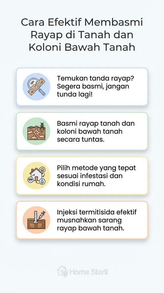 Cara Efektif Membasmi Rayap di Tanah dan Koloni Bawah Tanah