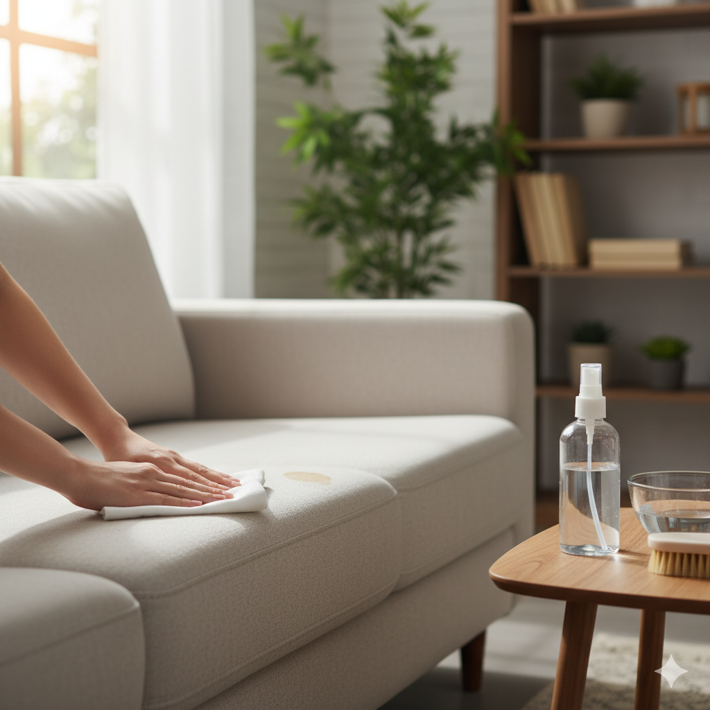 Cara Efektif Membersihkan Noda Ringan pada Sofa