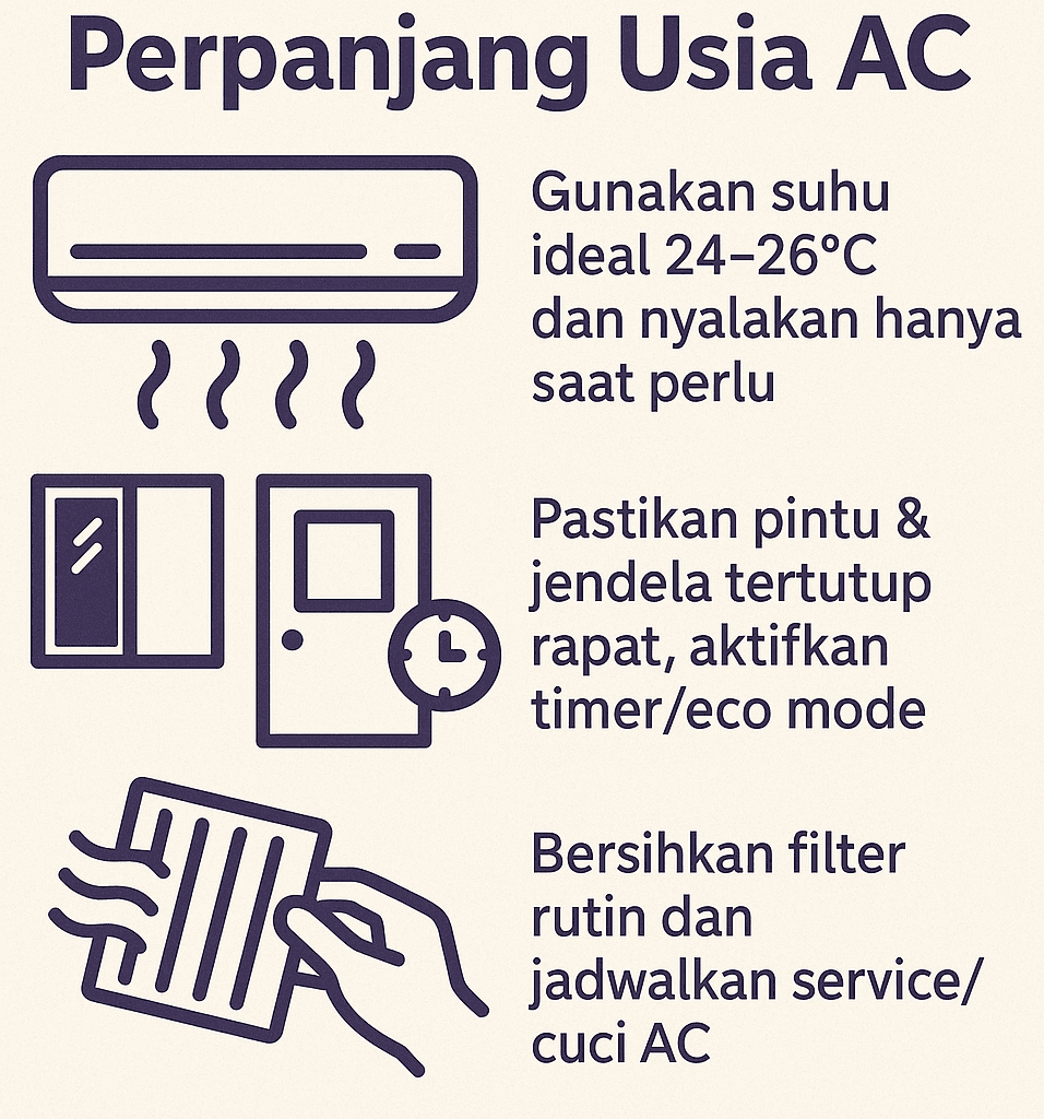 Infografik: Perpanjang Usia AC
