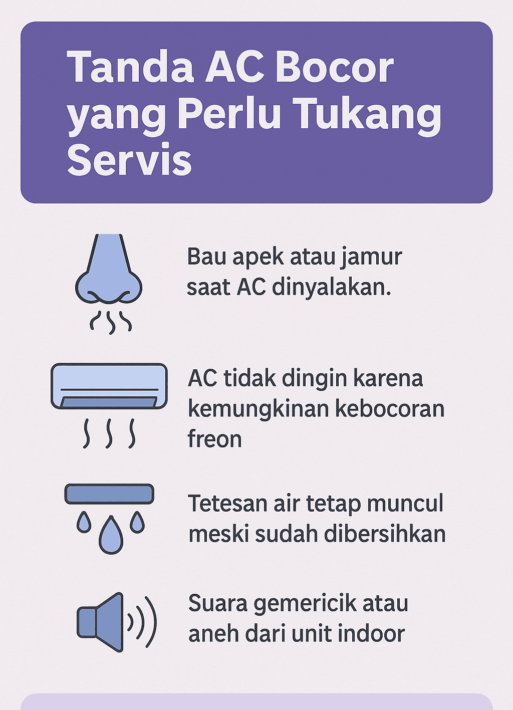 Tanda-Tanda Serius Kebocoran yang Membutuhkan Panggilan Tukang Servis AC