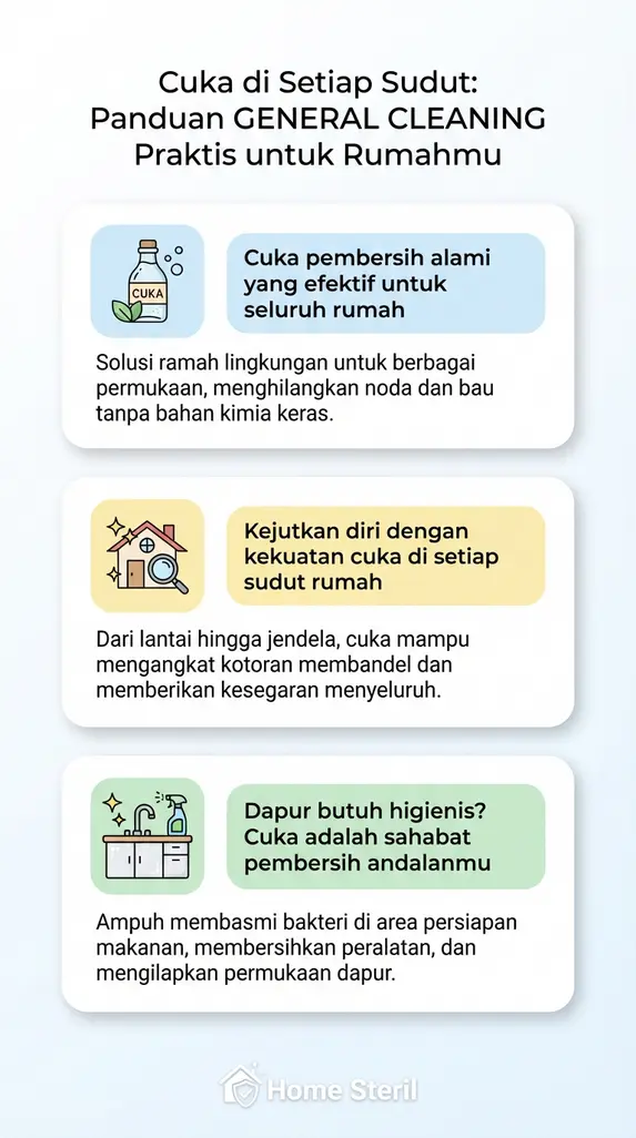 Cuka di Setiap Sudut: Panduan GENERAL CLEANING Praktis untuk Rumahmu