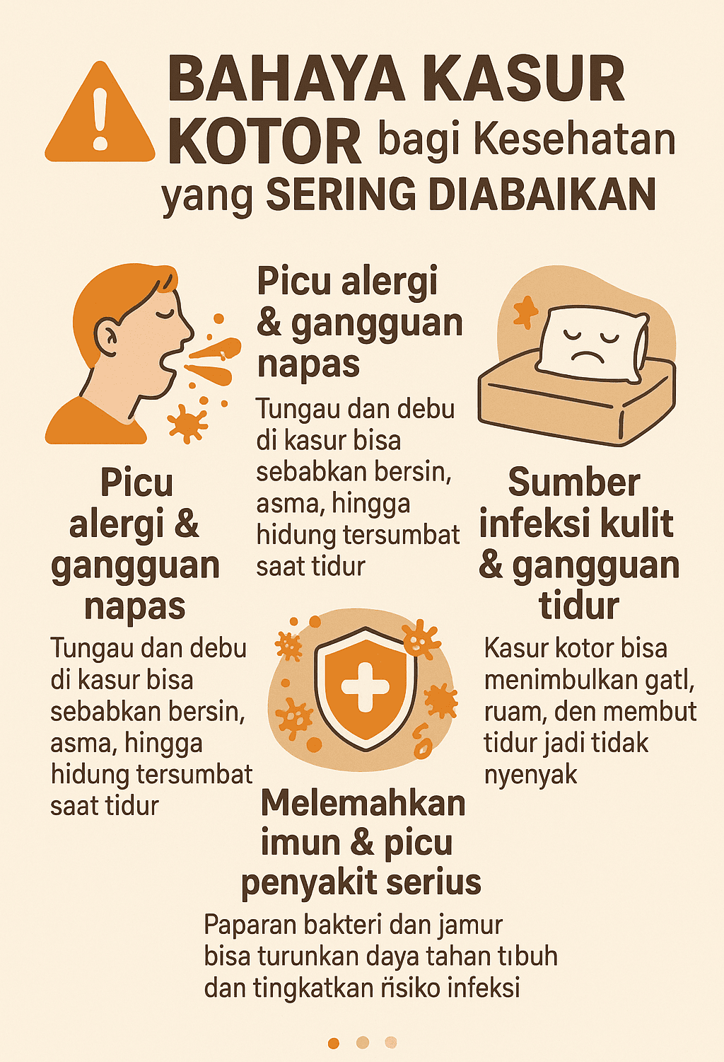 Infografik: Bahaya Kasur Kotor bagi Kesehatan yang Sering Diabaikan