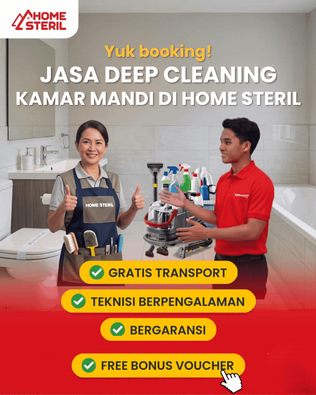 Jasa Deep Cleaning Kamar Mandi di Homesteril.com
