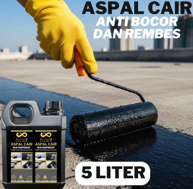 Aplikasi Aspal Cair Tan Ryu untuk Lapis Perekat Tambal Lubang Jalan - home-steril.com