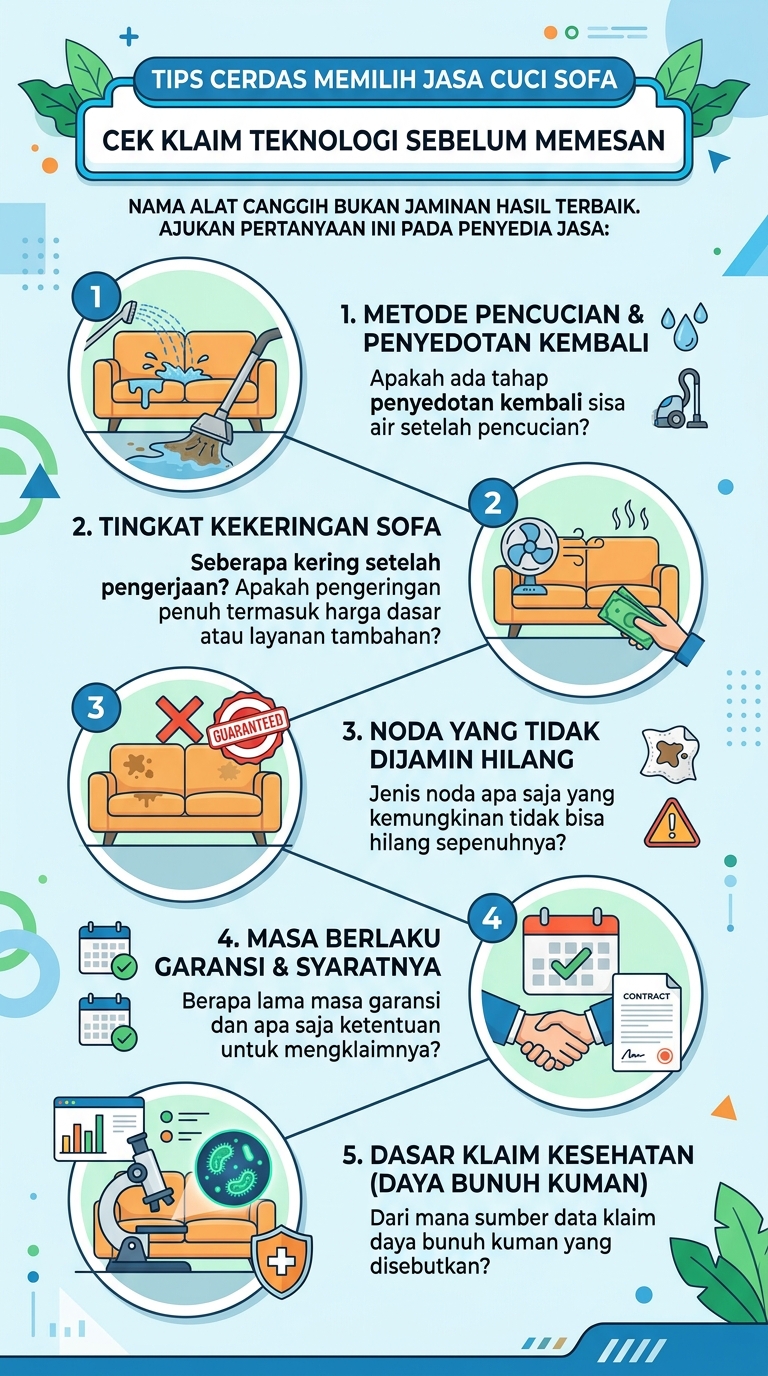 Infografik : Tips Cerdas Cara Memilih Jasa Cuci Sofa
