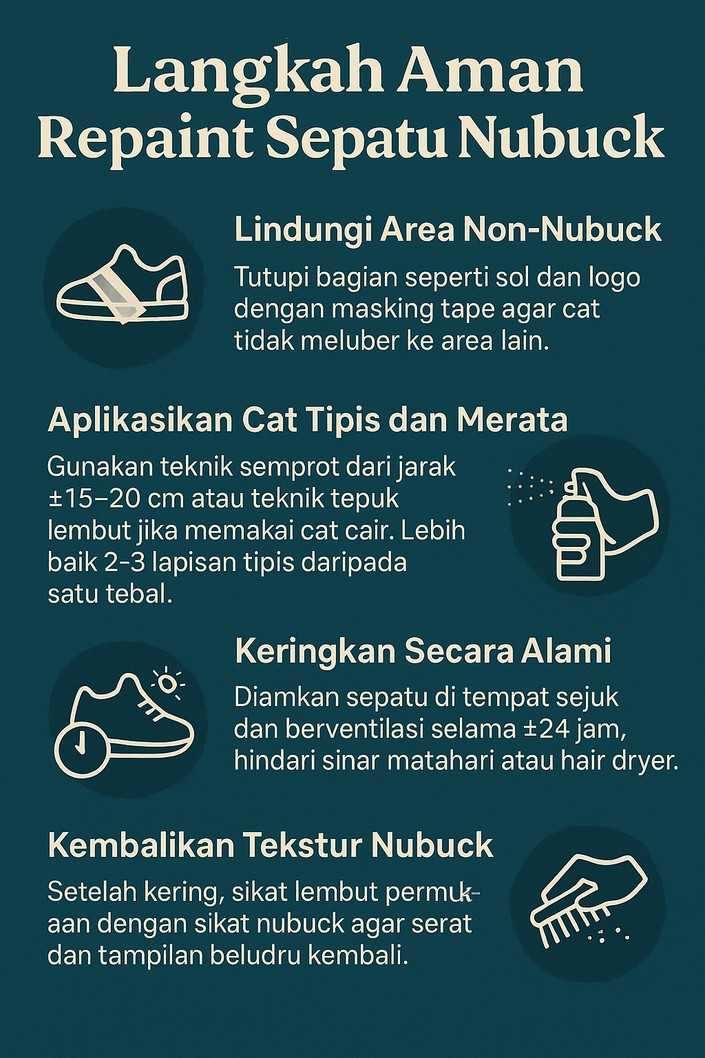 Langkah Aman Repaint Sepatu Nubuck