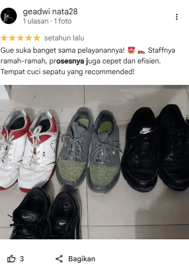 Ulasan Pelanggan Terhadap Layanan Cuci Sepatu Sneakershoot