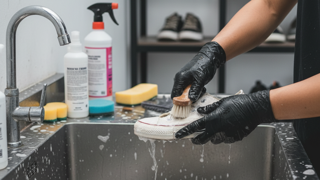 Perbedaan Antara Cuci Sepatu Sendiri dan Jasa Cuci Sepatu