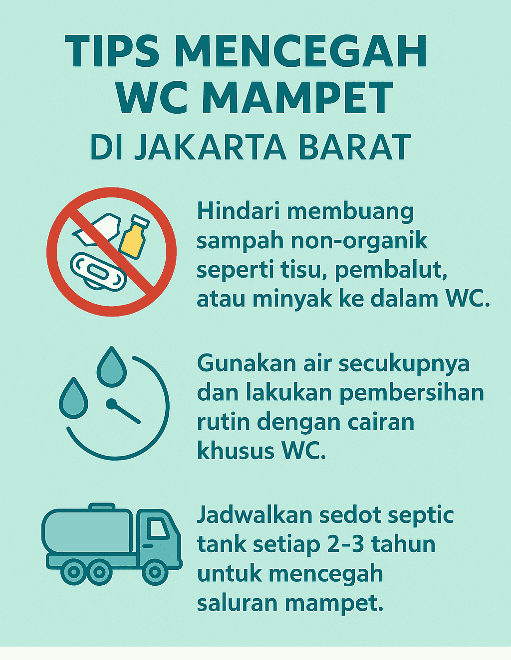 Infografik: Tips Mencegah WC Mampet di Jakarta Barat