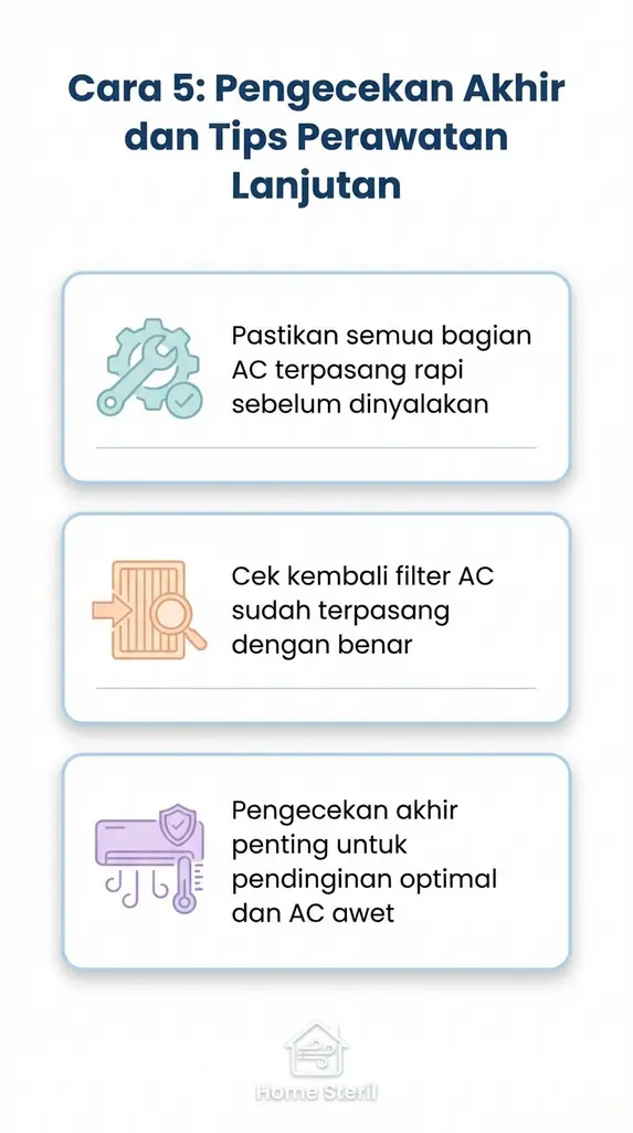 Cara 5: Pengecekan Akhir dan Tips Perawatan Lanjutan