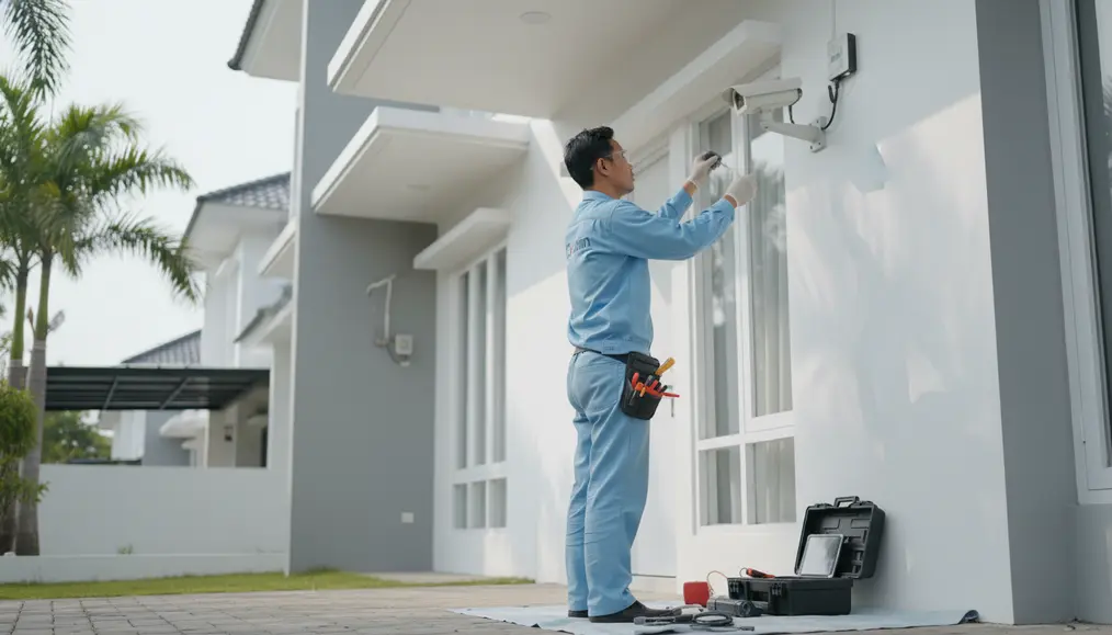 Proses Instalasi CCTV Profesional oleh Teknisi Pro Jatim