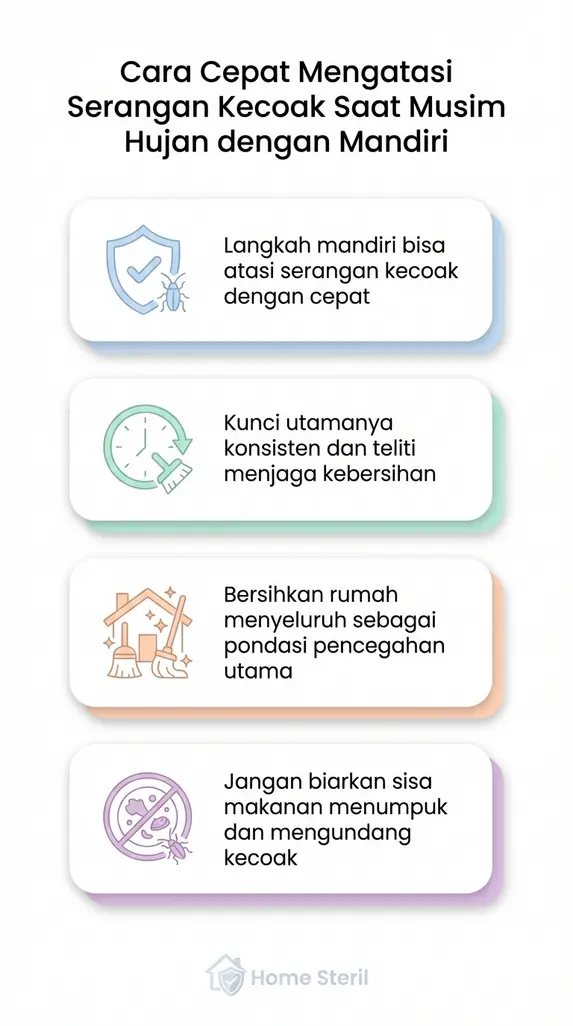 Cara Cepat Mengatasi Serangan Kecoak Saat Musim Hujan dengan Mandiri