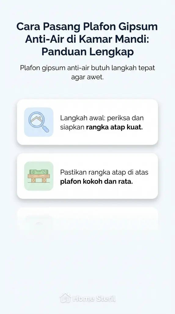 Cara Pasang Plafon Gipsum Anti-Air di Kamar Mandi: Panduan Lengkap