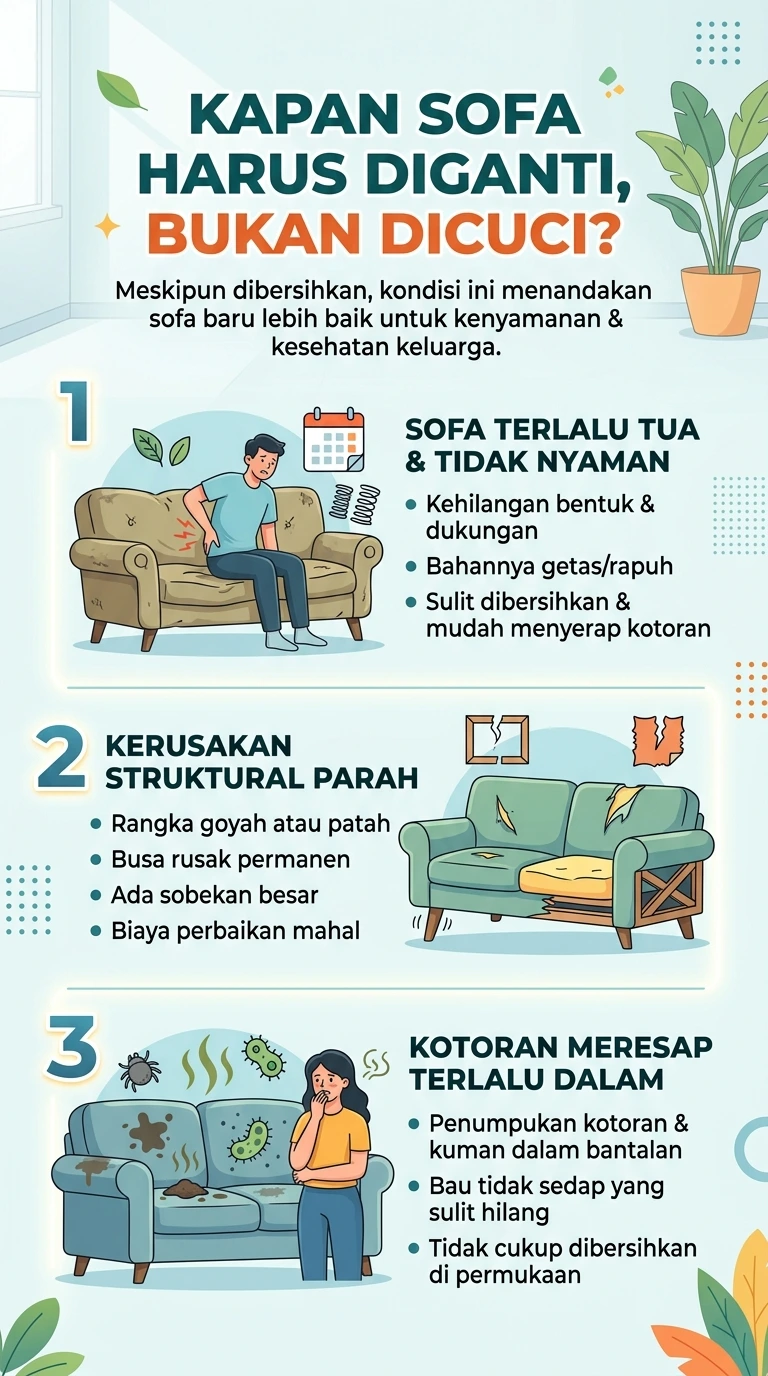Infografik : Kapan Sofa Harus Diganti, Bukan Dicuci