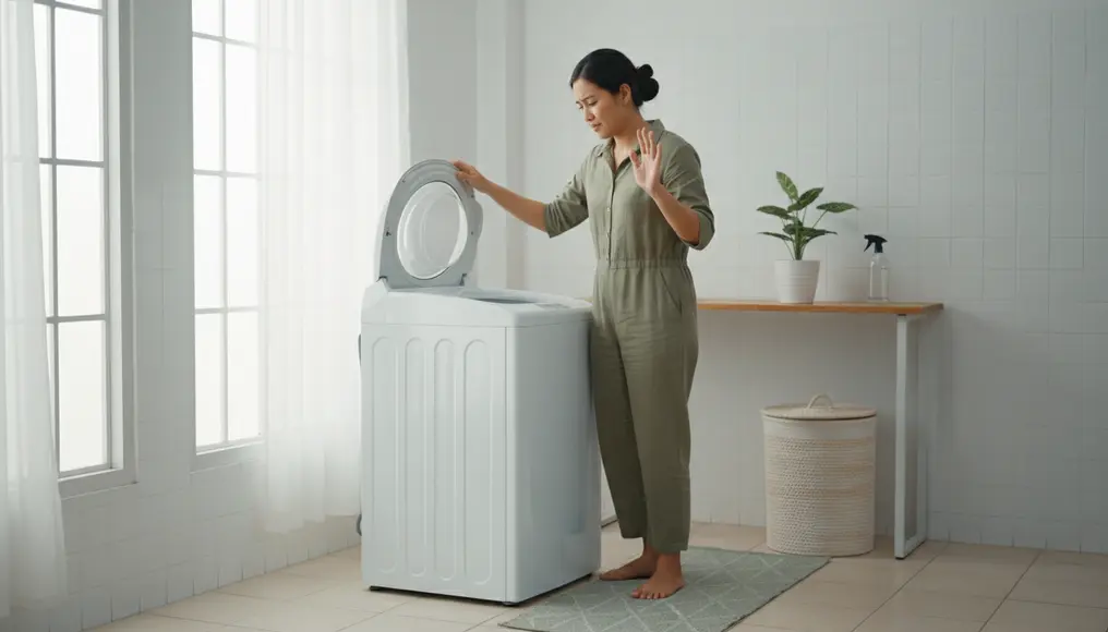 Mesin Cuci Top Loading Bau Apek? Ini Penyebab & Solusinya