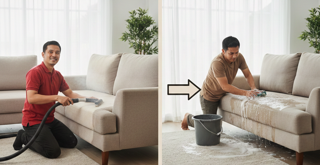 Mengapa Jasa Cuci Sofa Lebih Efektif daripada Mencuci Sendiri?