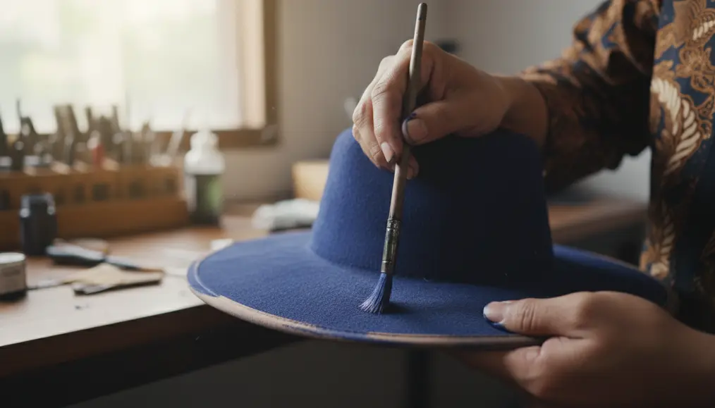 Teknik Repaint Topi Suede: Menghidupkan Kembali Bulu & Tekstur